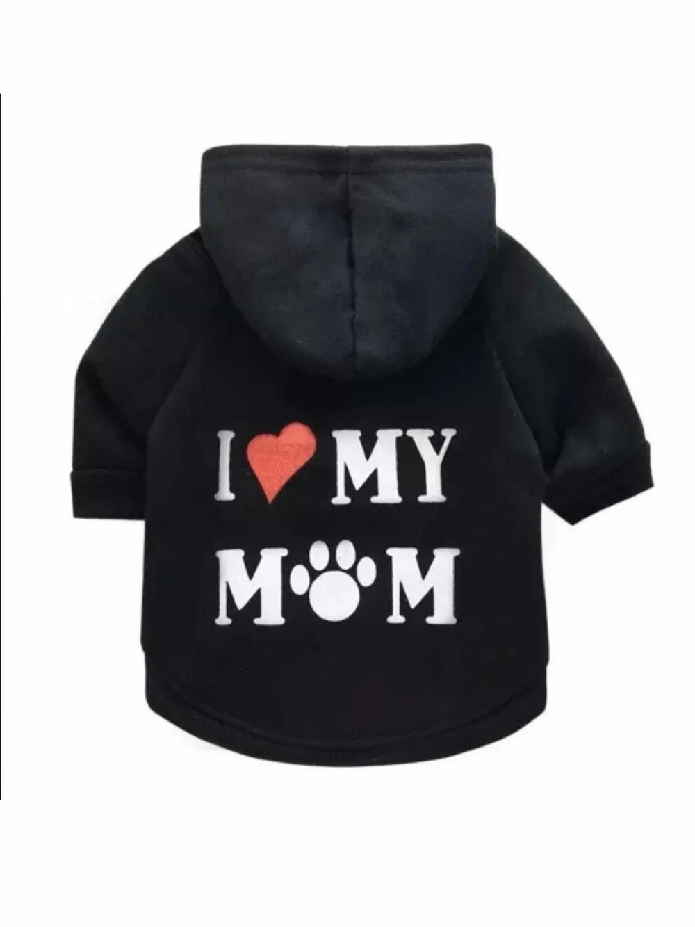 I ♥ MY MOM Black Fleece Dog Sweatshirt NWT